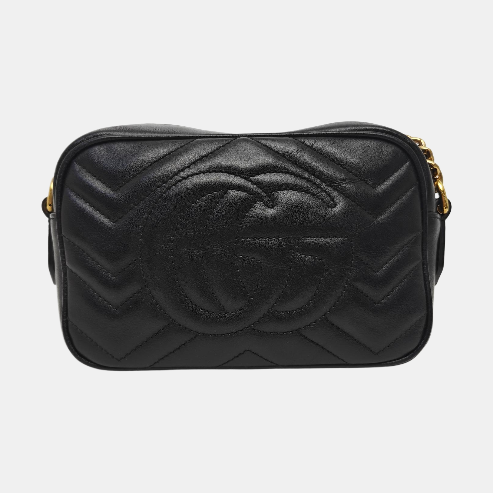 GG Marmont Mini Quilted Calfskin Black