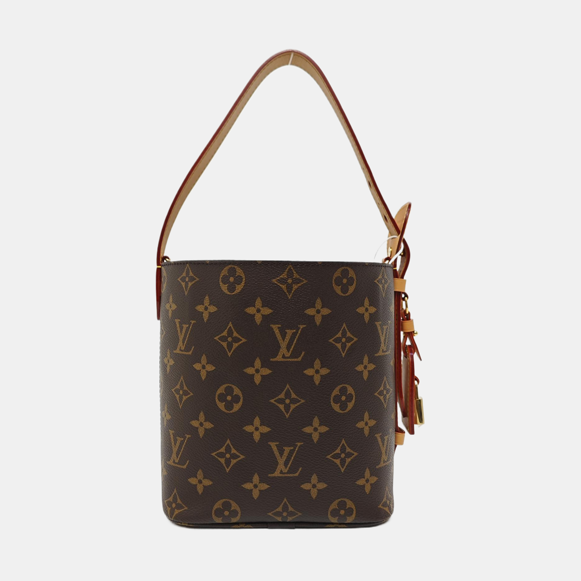 ALL IN BB Monogram Coated Canvas Brown