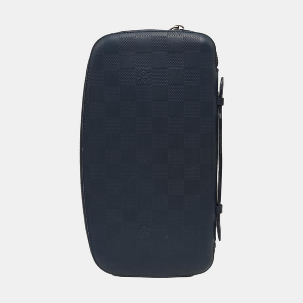 ATOLL Damier Calfskin Blue Wallet