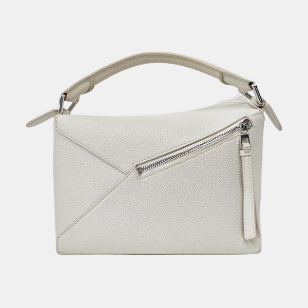 Puzzle Small Calfskin White