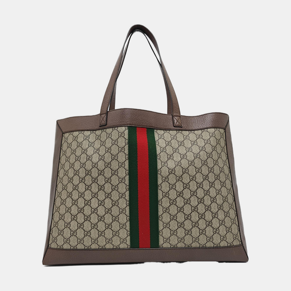 Ophidia Medium Monogram Coated Canvas Beige