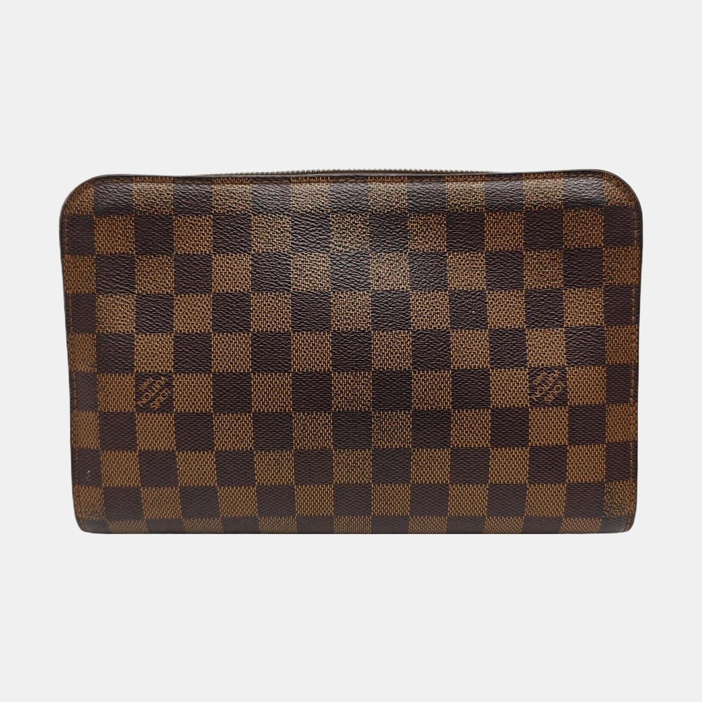 SAINT LOUIS Damier Ebene Coated Canvas Brown