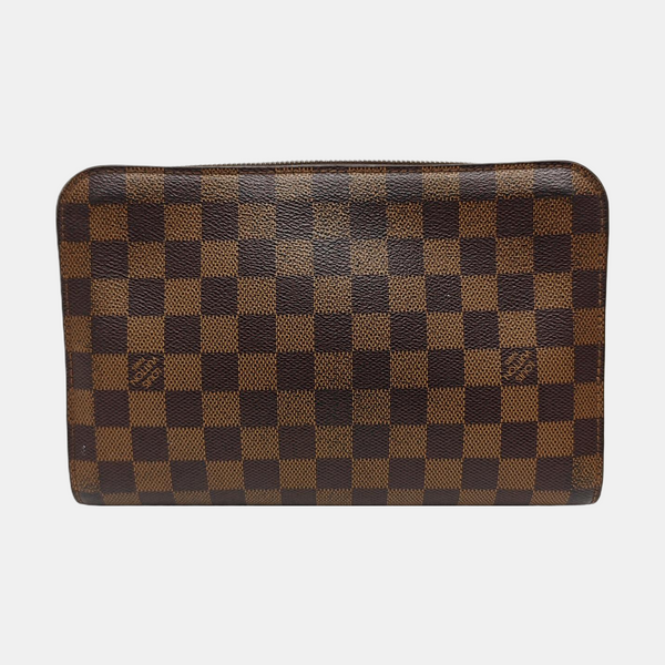 SAINT LOUIS Damier Ebene Coated Canvas Brown