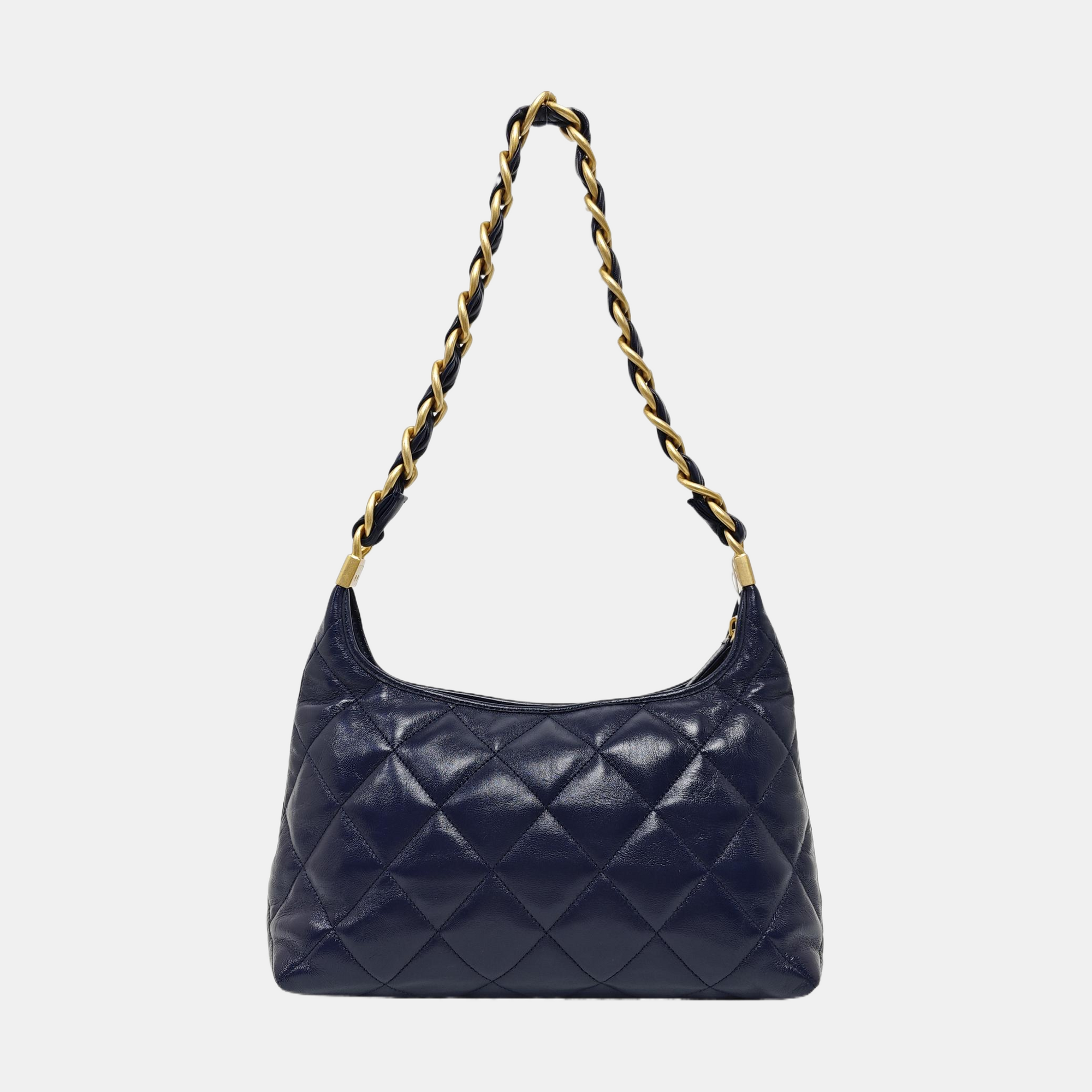 Quilted Calfskin Shoulder Bag Blue
