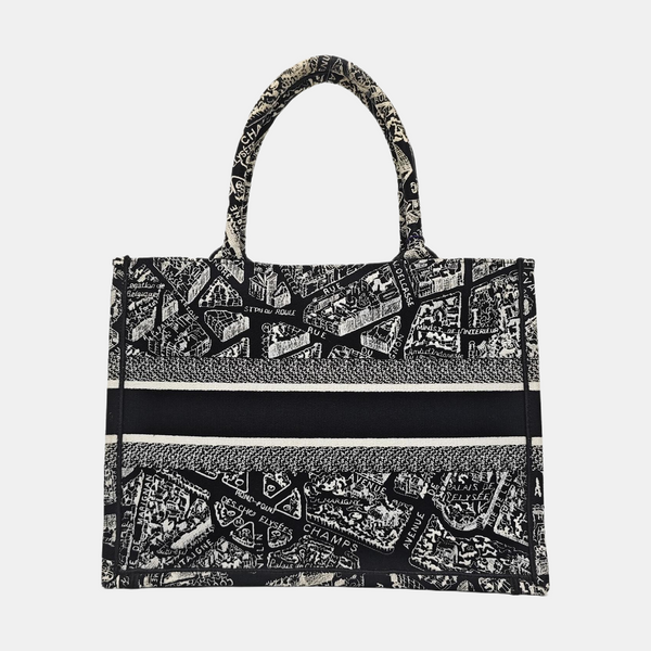 Book Tote Medium Canvas Black