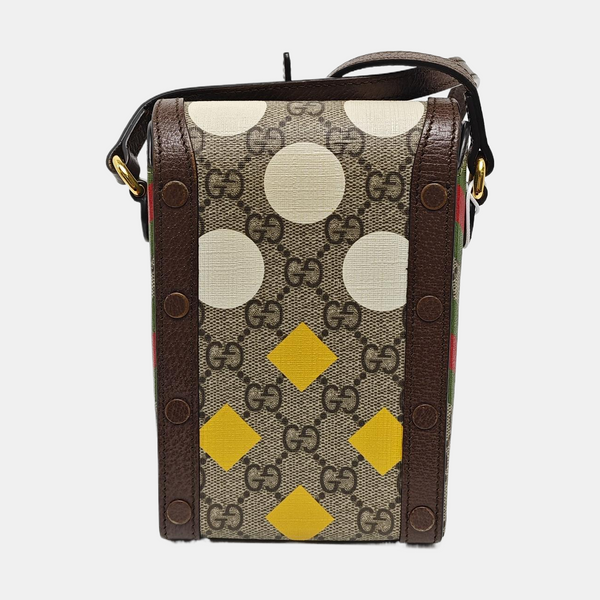 Authenticated pre-owned  Horsebit 1955 Mini Coated Canvas Beige - Shoulder Bag at Looply