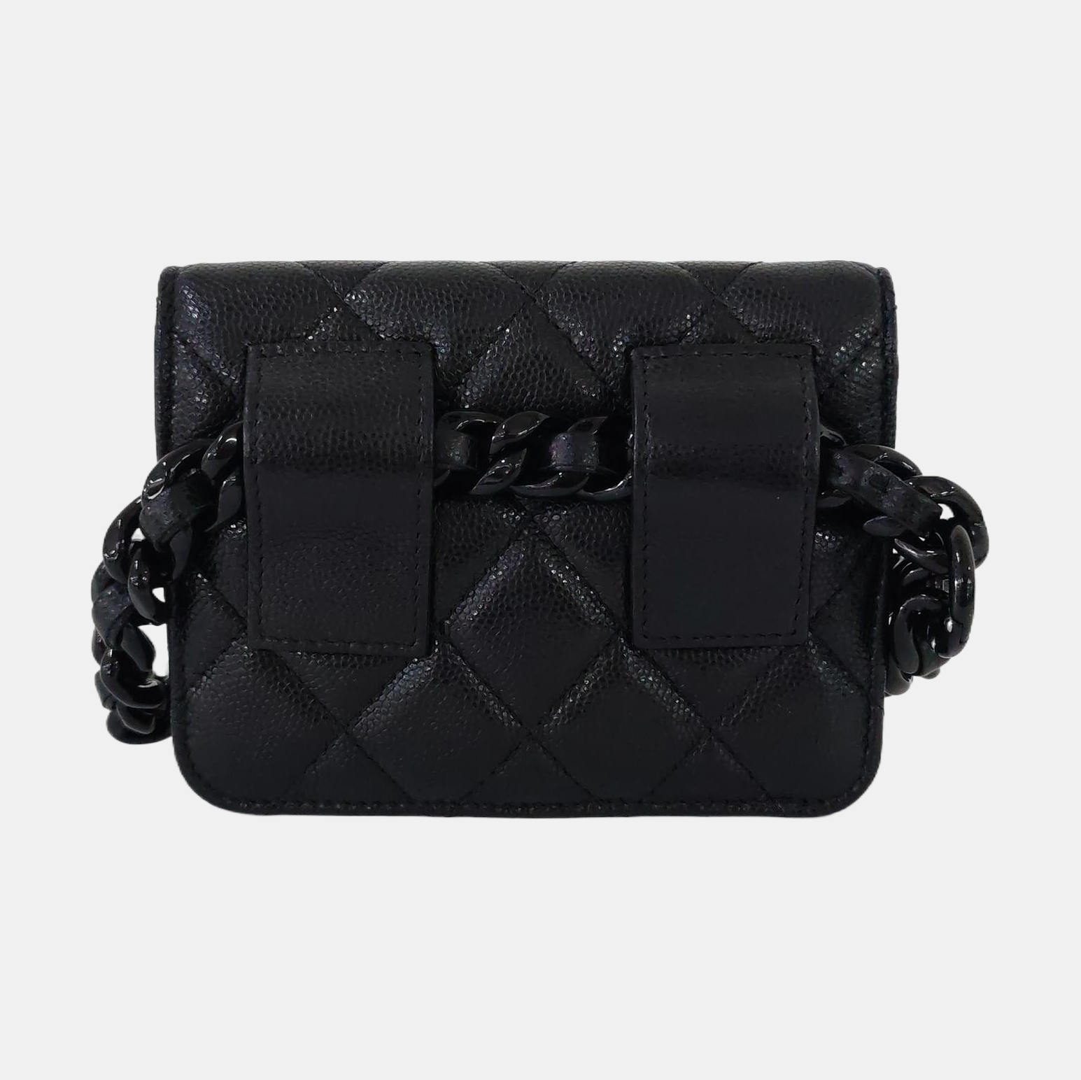 Quilted Grained Calfskin Black