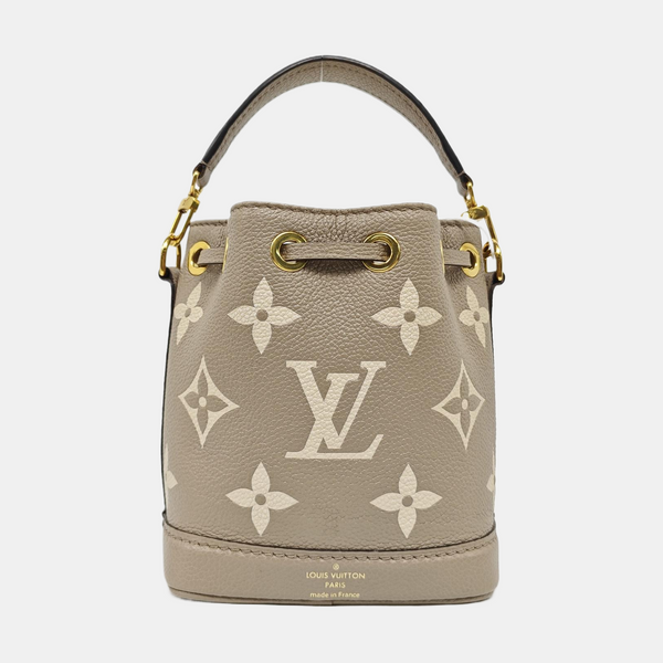 NOÉ Nano Monogram Calfskin Gray