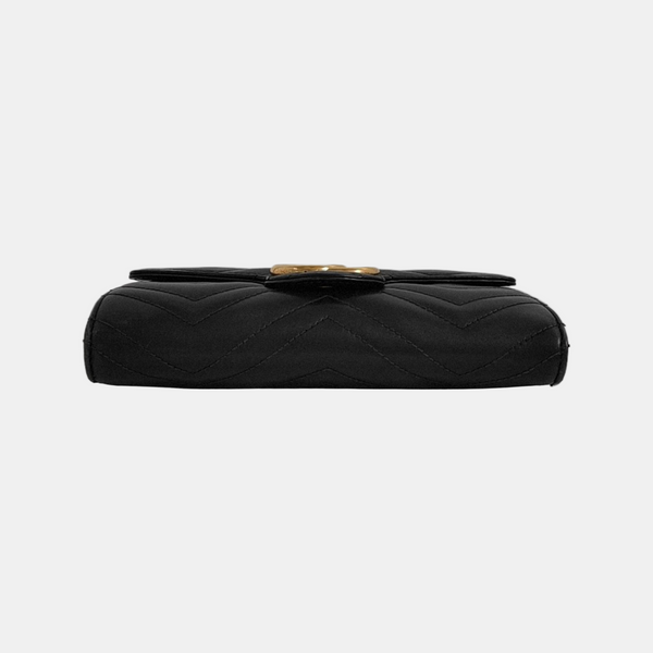 GG Marmont Mini Chevron Calfskin Black