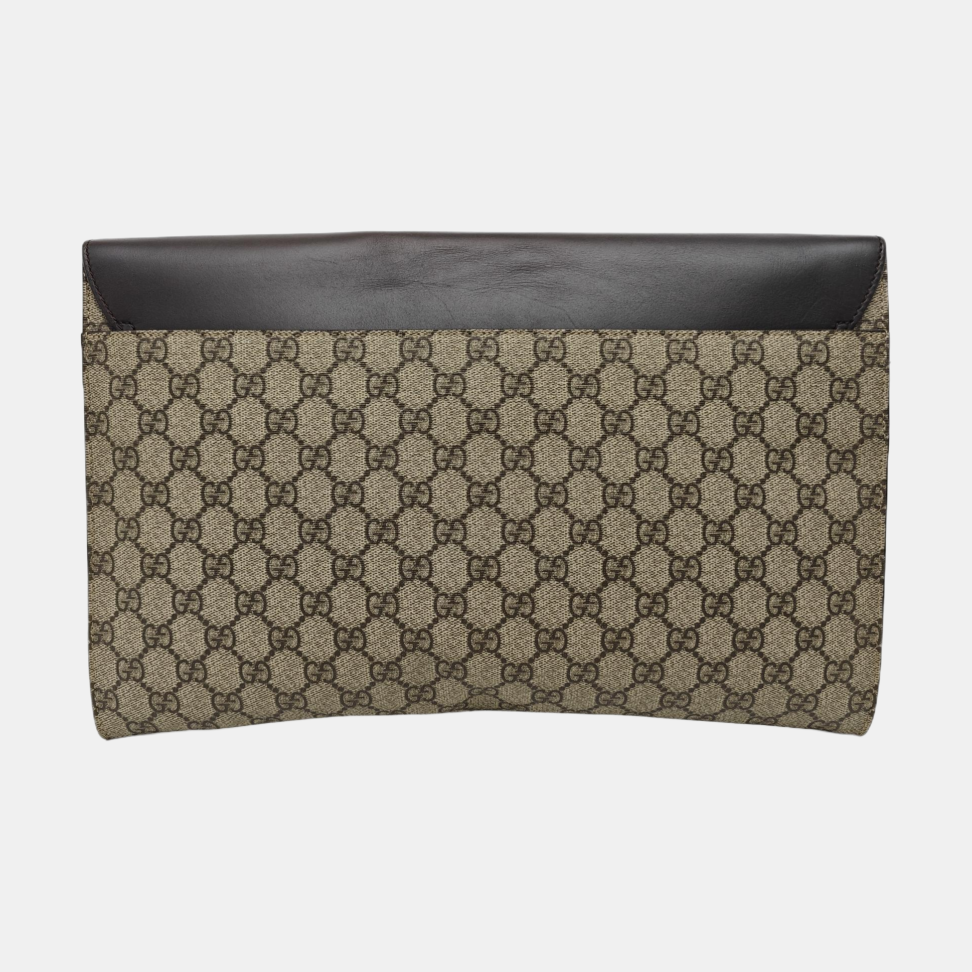 GG Supreme Monogram Coated Canvas Beige
