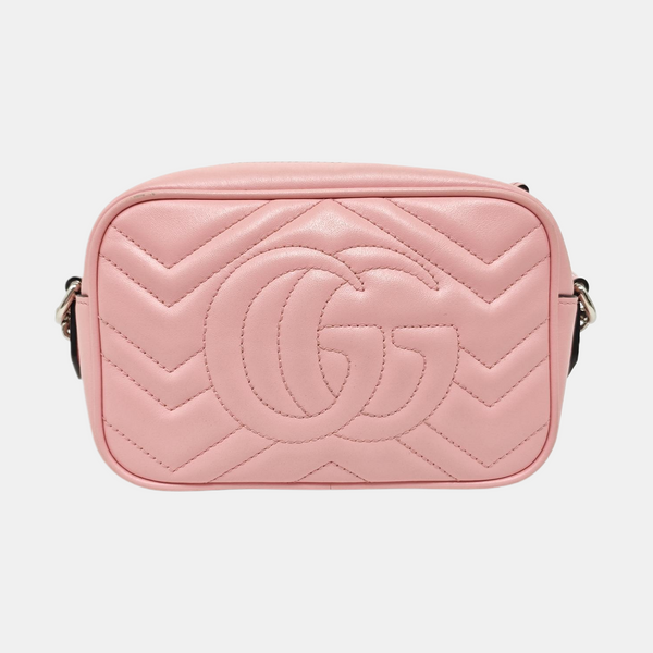GG Marmont Mini Quilted Calfskin Pink