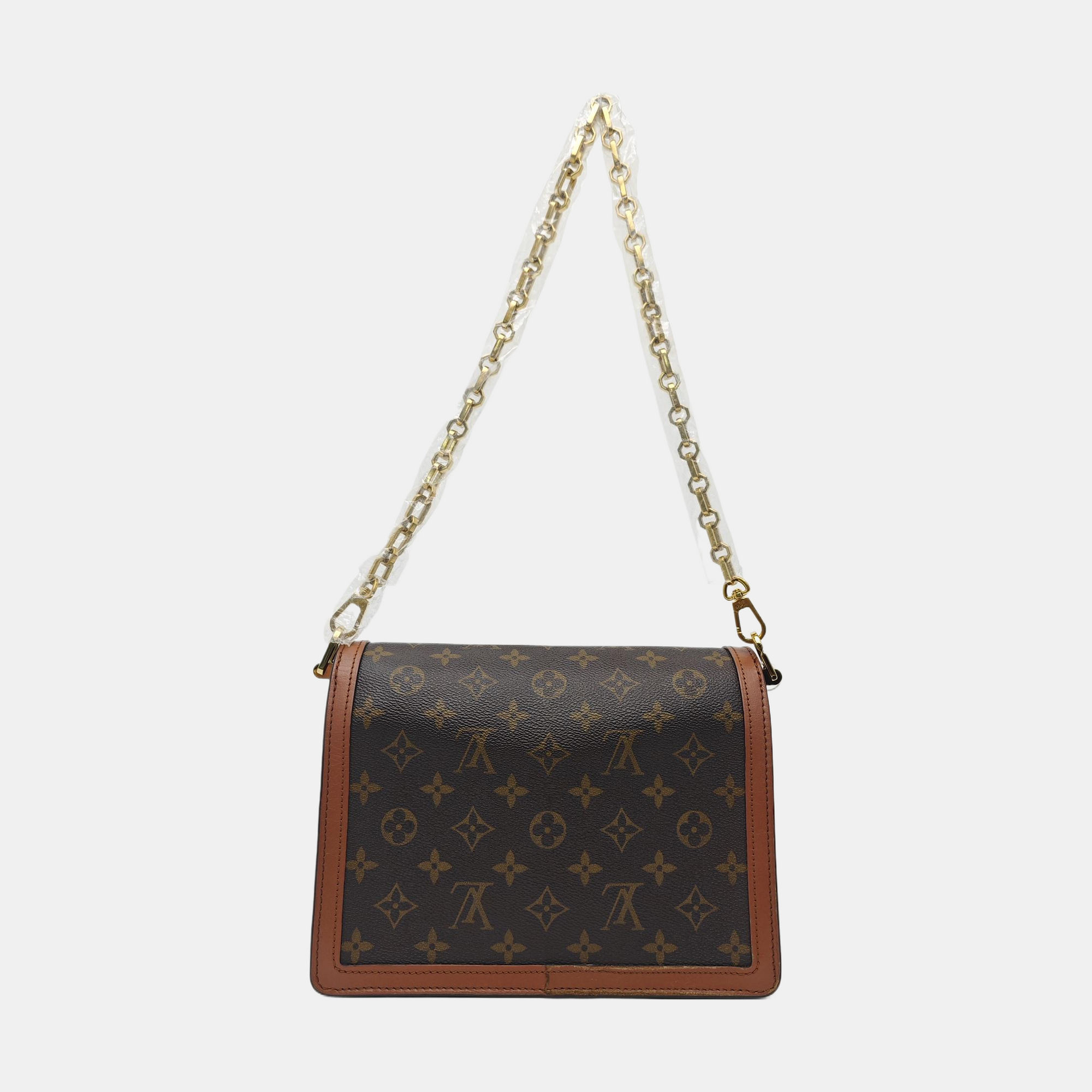 DAUPHINE MM Monogram Coated Canvas Brown