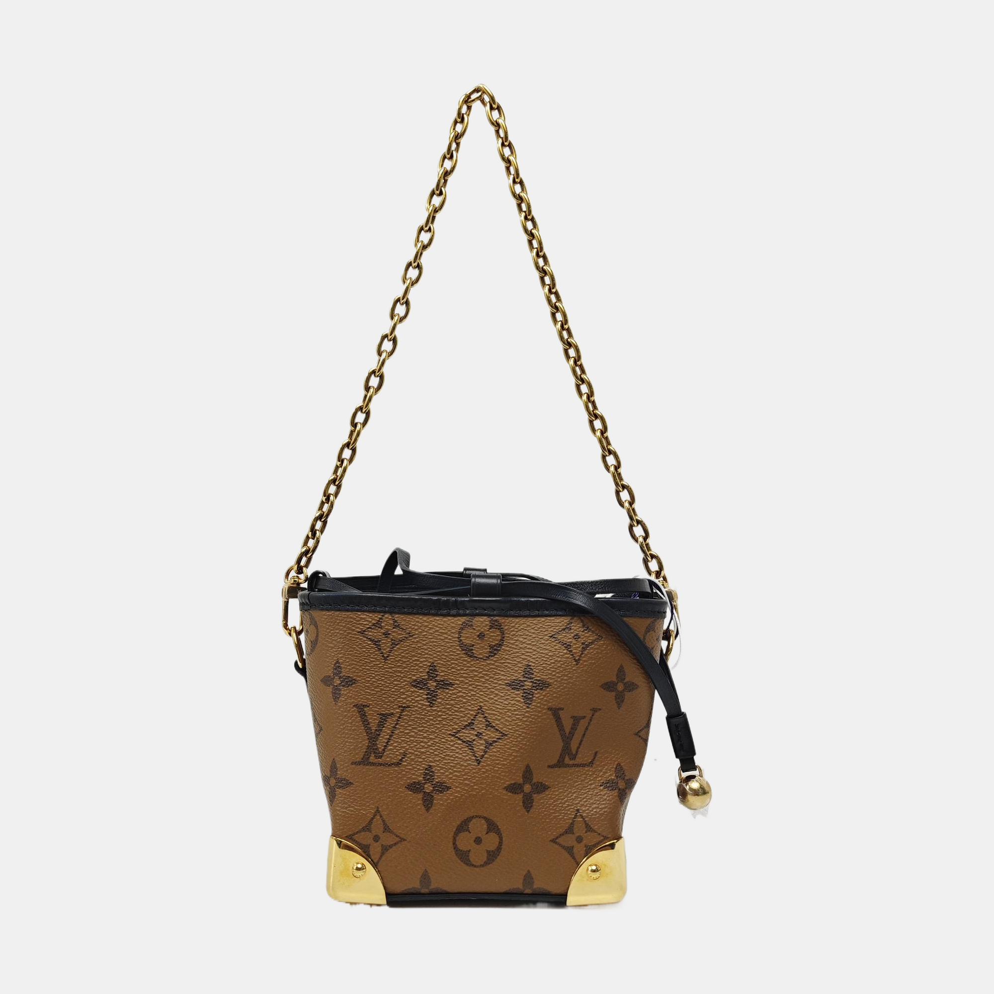 NOÉ PURSE LV CHARMS Monogram Coated Canvas Brown