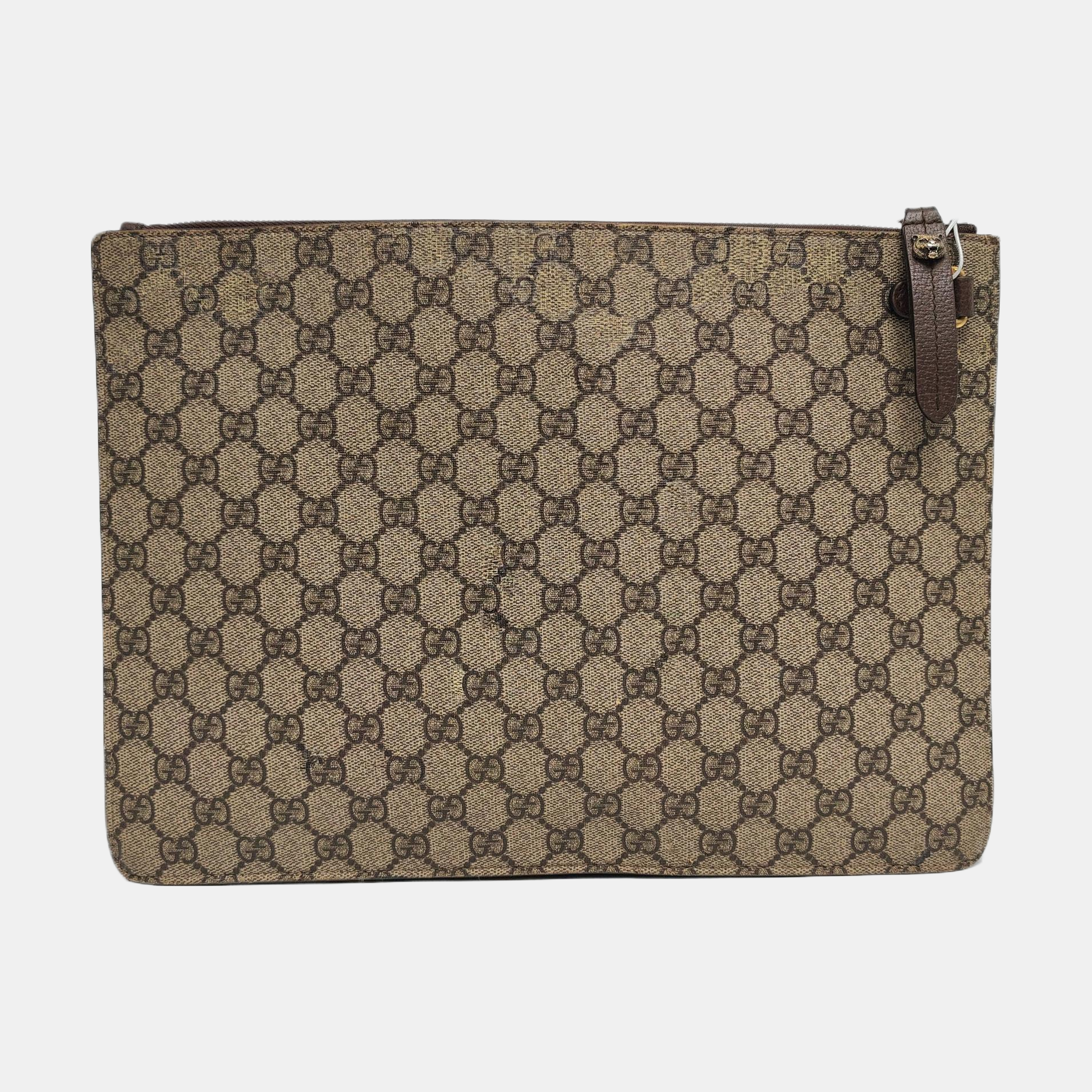 GG Supreme Monogram Coated Canvas Brown