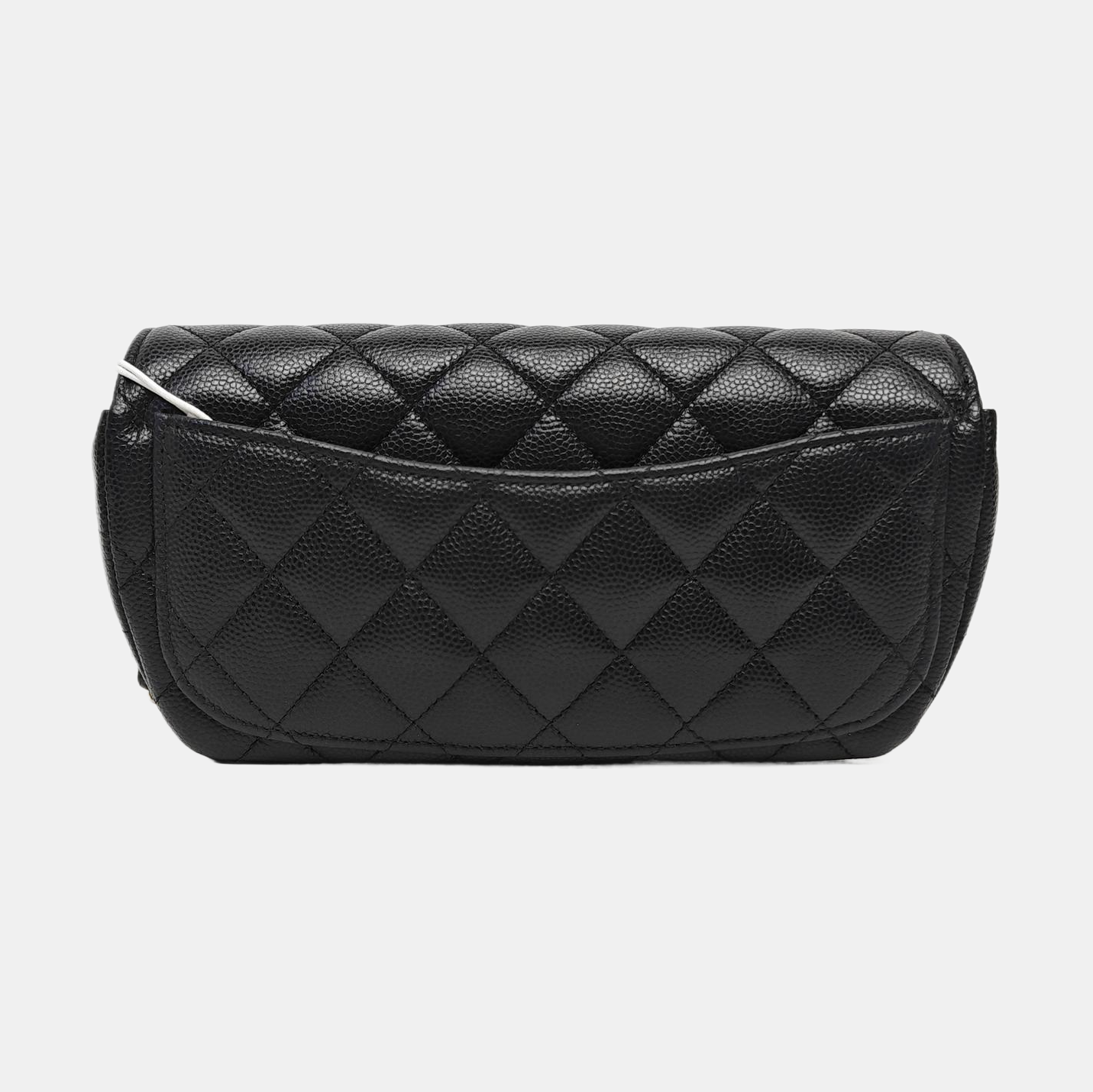 Quilted Grained Calfskin Shoulder Bag Black