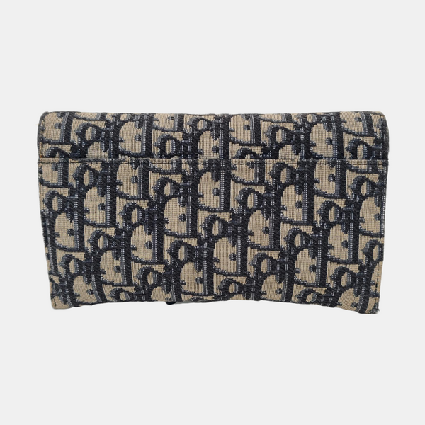 Authenticated pre-owned  Saddle Small Oblique Canvas Blue - Shoulder Bag at Looply