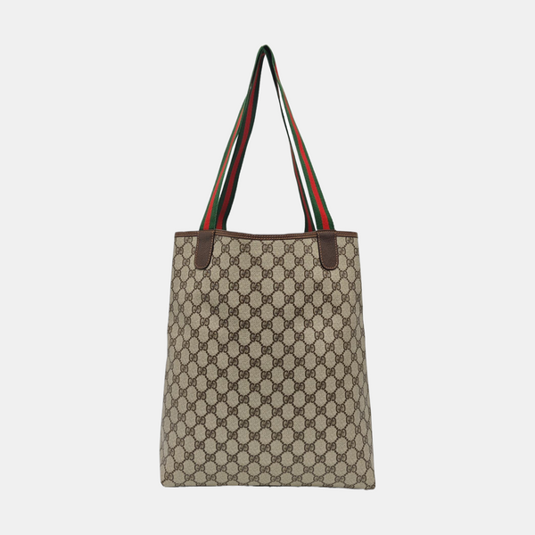 Monogram Coated Canvas Tote Bag Black