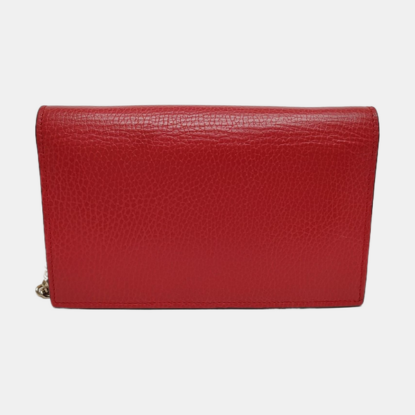 Interlocking G Small Calfskin Red