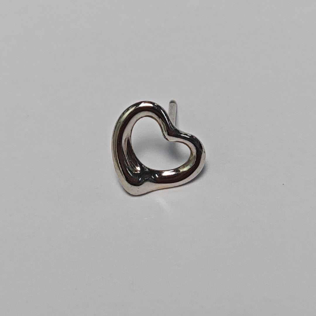Elsa Peretti Platinum 950 Silver Stud Earrings