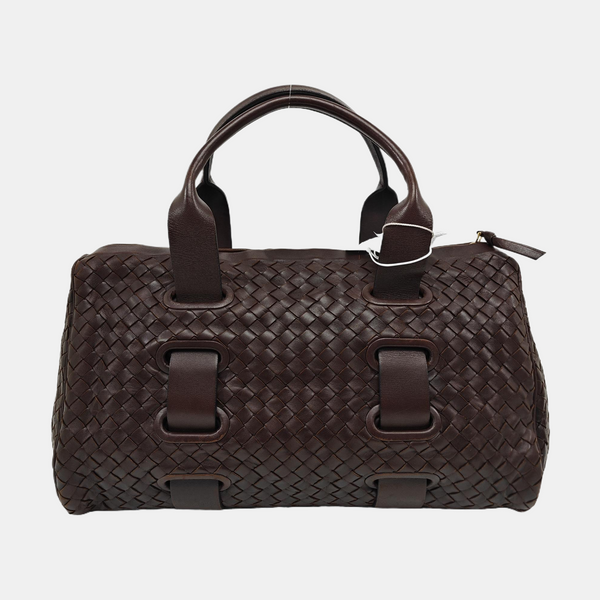 Calfskin Top Handle Bag Brown