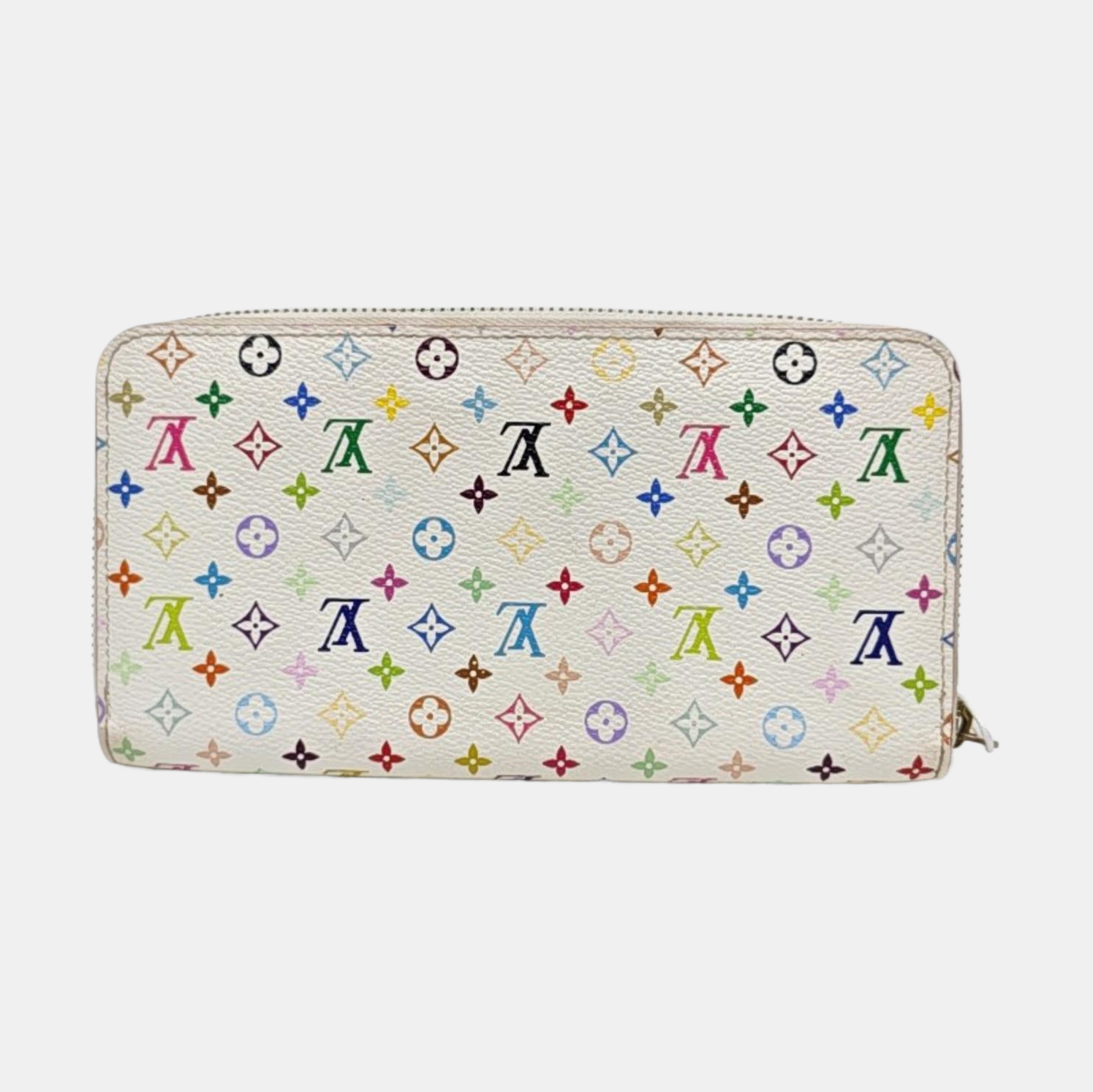 LV × TM ZIPPY Monogram Coated Canvas White Wallet