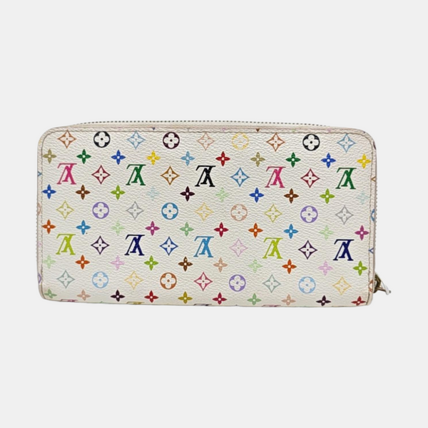 LV × TM ZIPPY Monogram Coated Canvas White Wallet