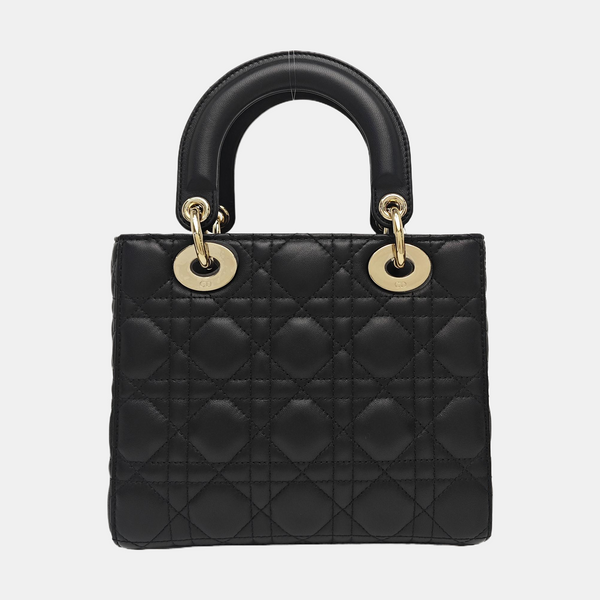 Lady Dior Small Cannage Lambskin Black