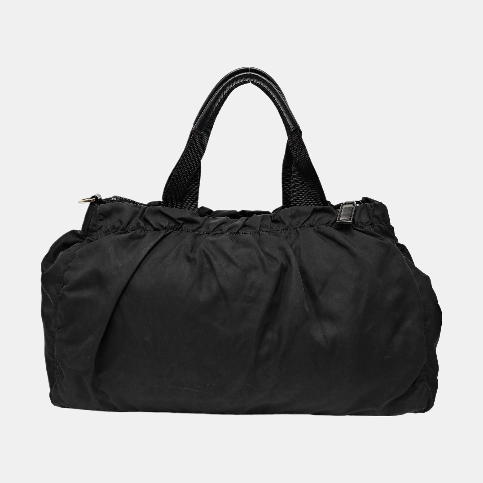 Nylon Top Handle Bag Black