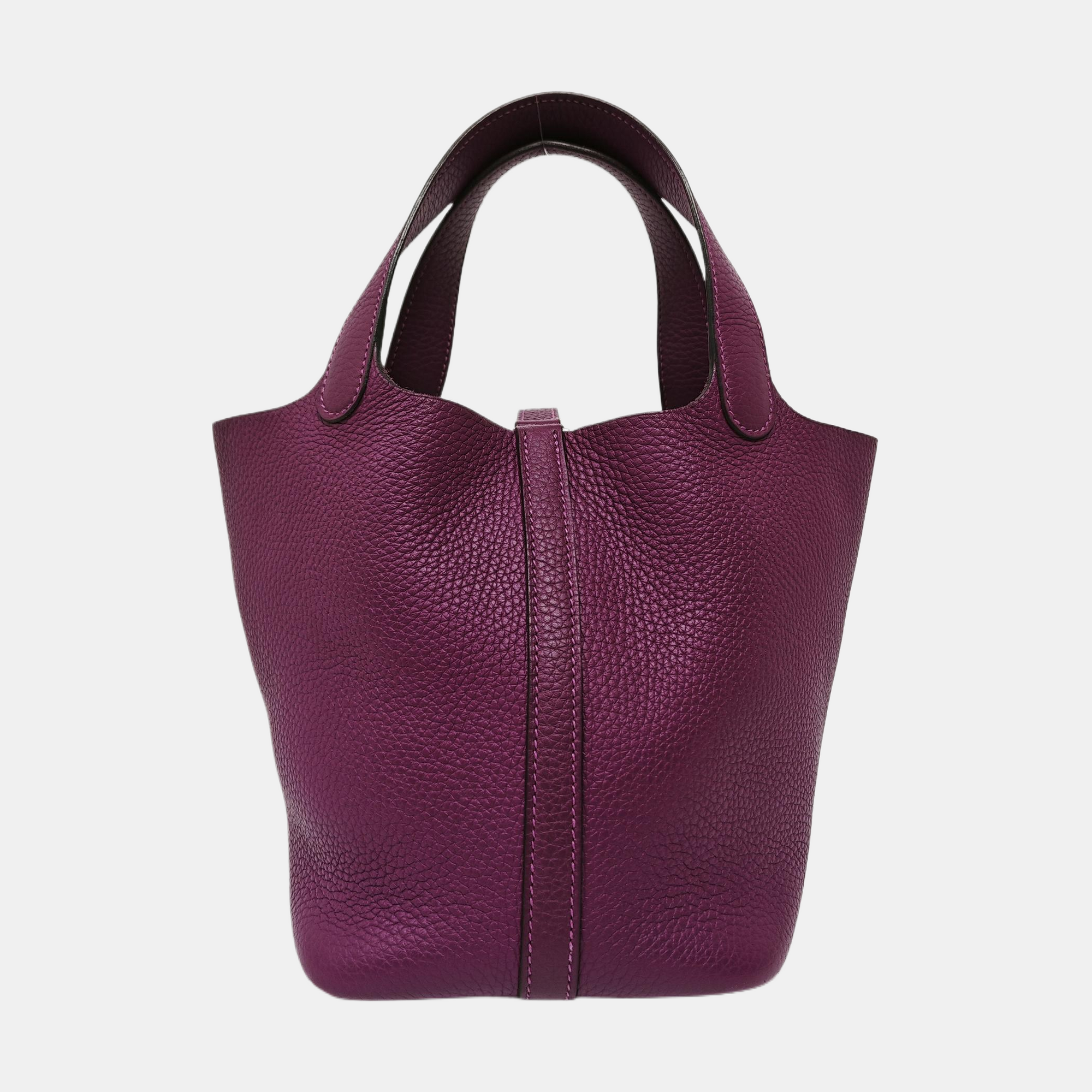 Authenticated pre-owned  Picotin Lock Clemence Purple - Top Handle Bag at Looply