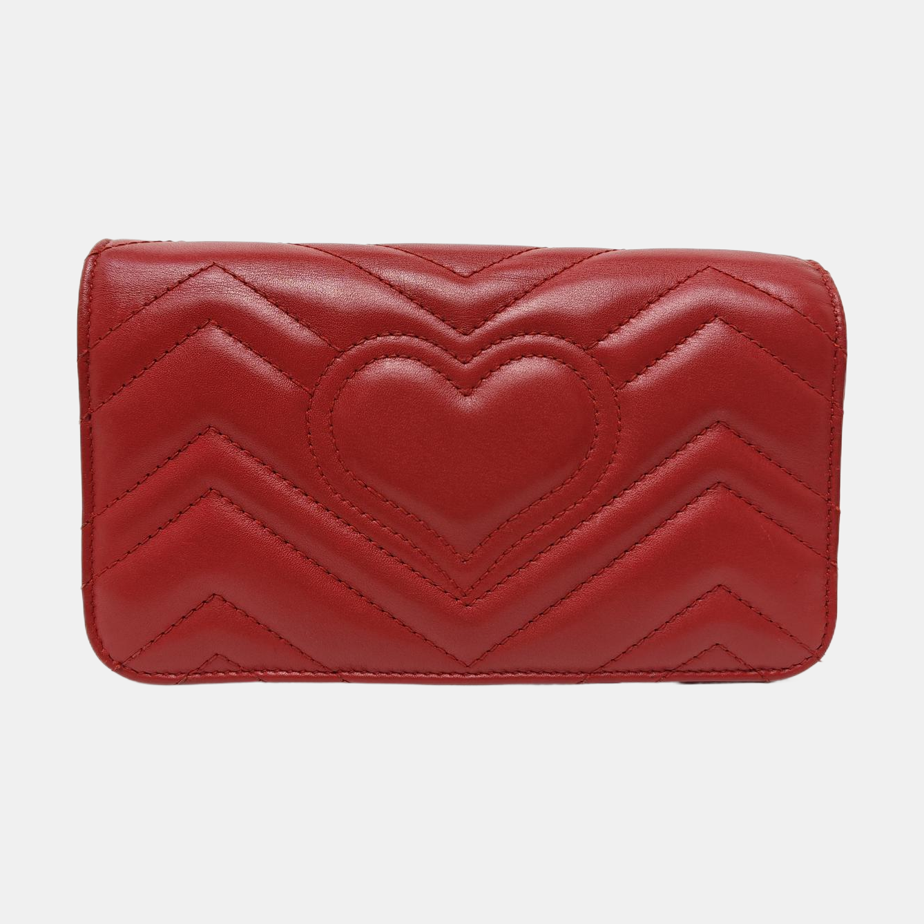 GG Marmont Super Mini Quilted Calfskin Red