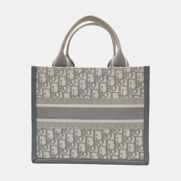 Book Tote Small Oblique Canvas Gray
