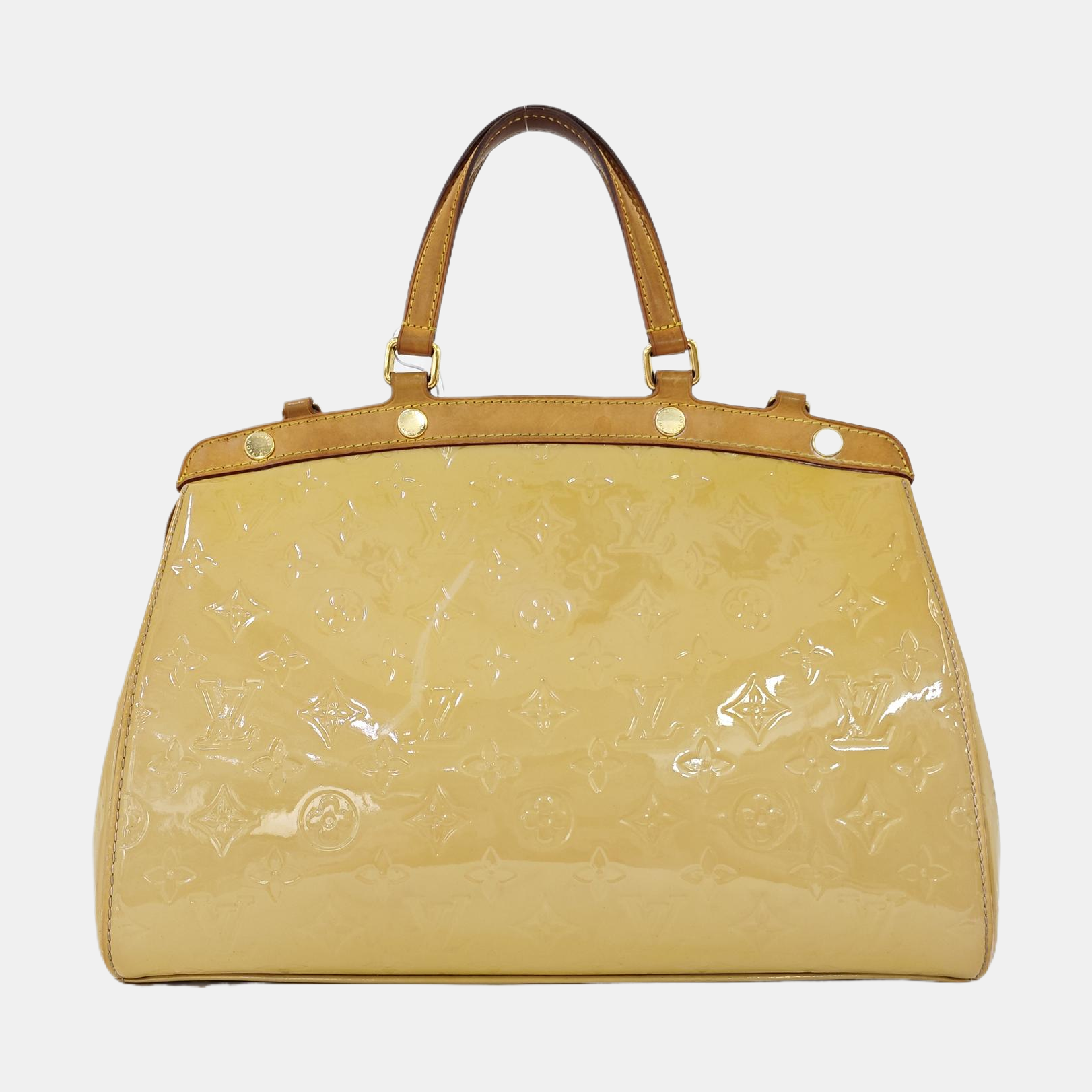 BREA MM Monogram Patent Leather Yellow