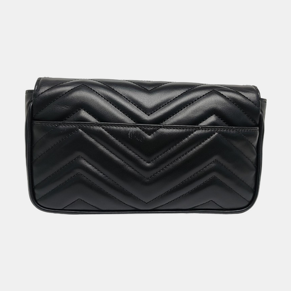 GG Marmont Mini Quilted Calfskin Black