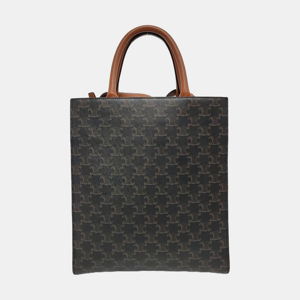 CABAS CELINE Small Coated Canvas Brown