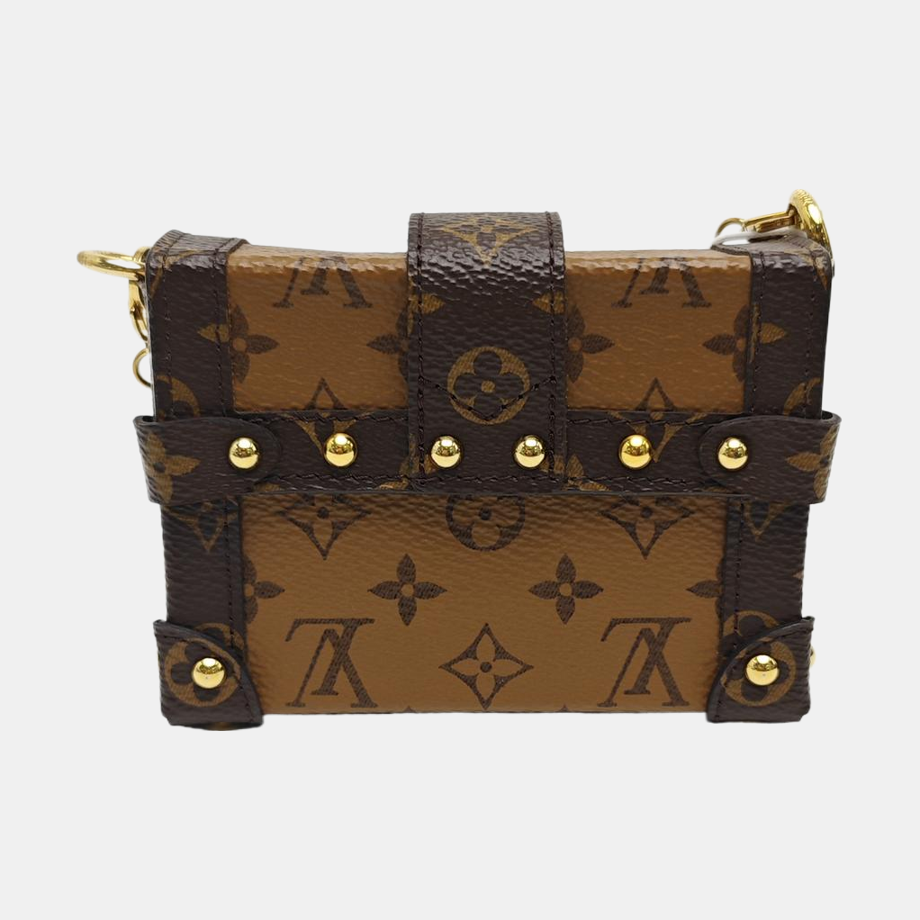 TRUNK Monogram Coated Canvas Brown