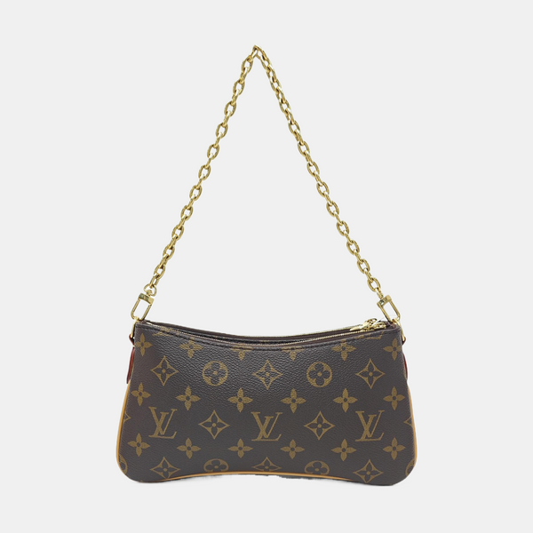 LIV POCHETTE Monogram Coated Canvas Brown