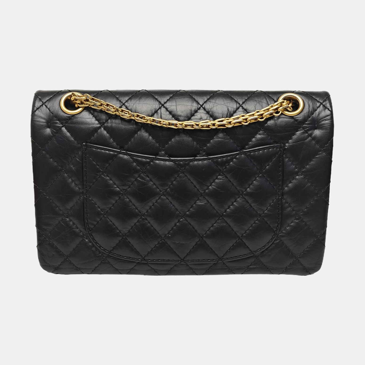 2.55 225 (small) Quilted Calfskin Black