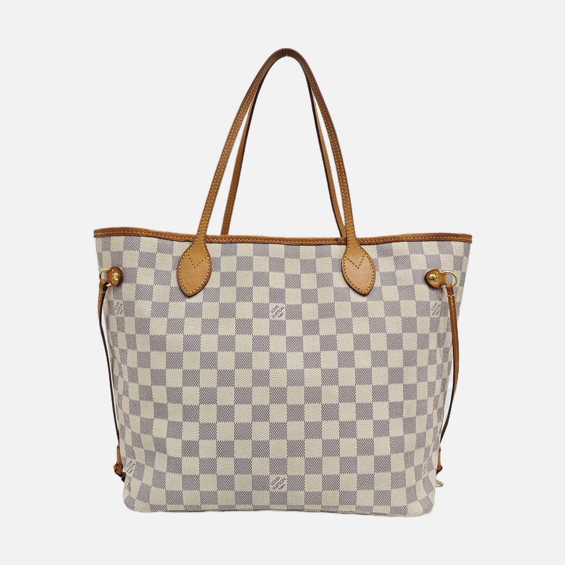 NEVERFULL MM Damier Azur Coated Canvas Beige