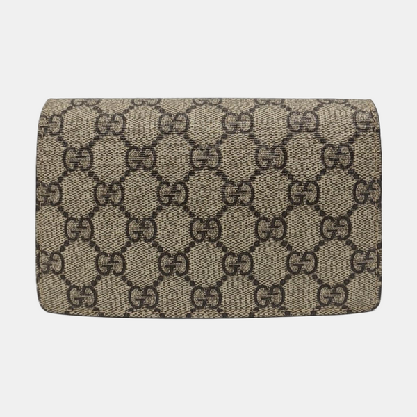Dionysus Super Mini Monogram Coated Canvas Beige