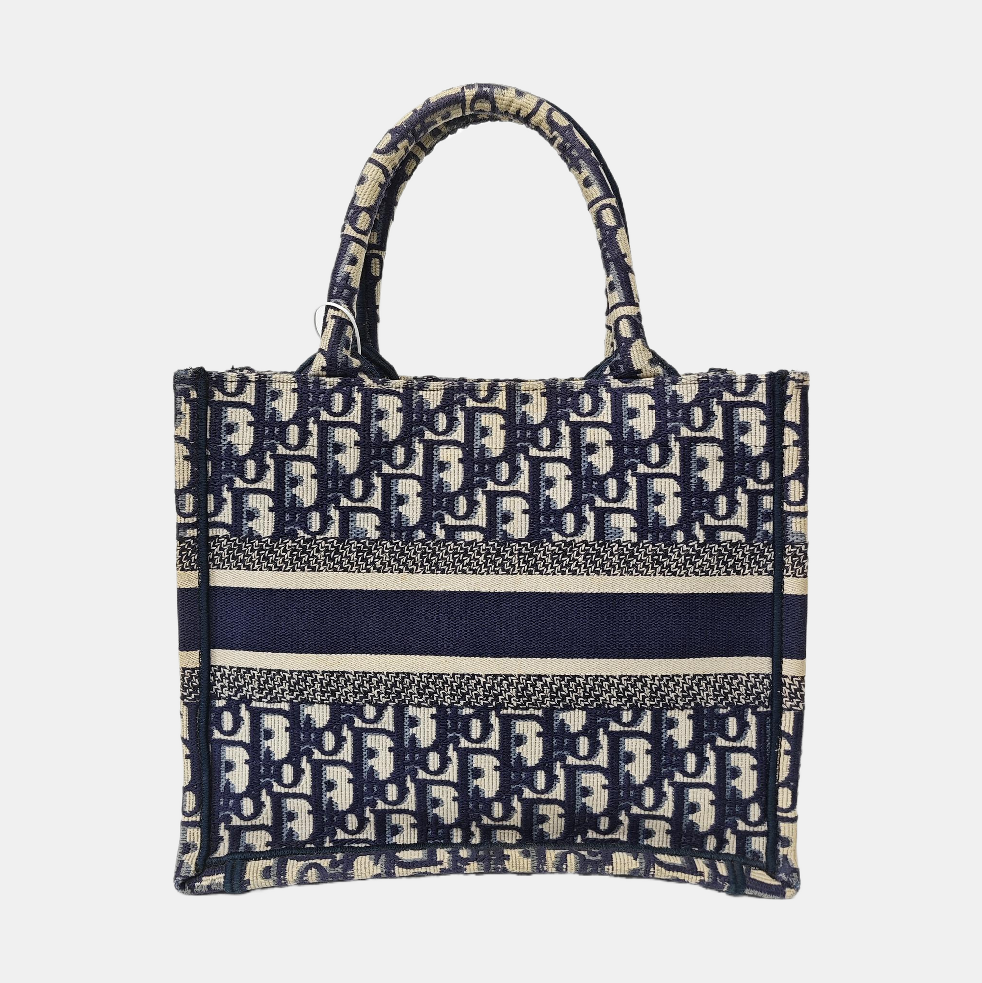 Book Tote Small Oblique Canvas Blue