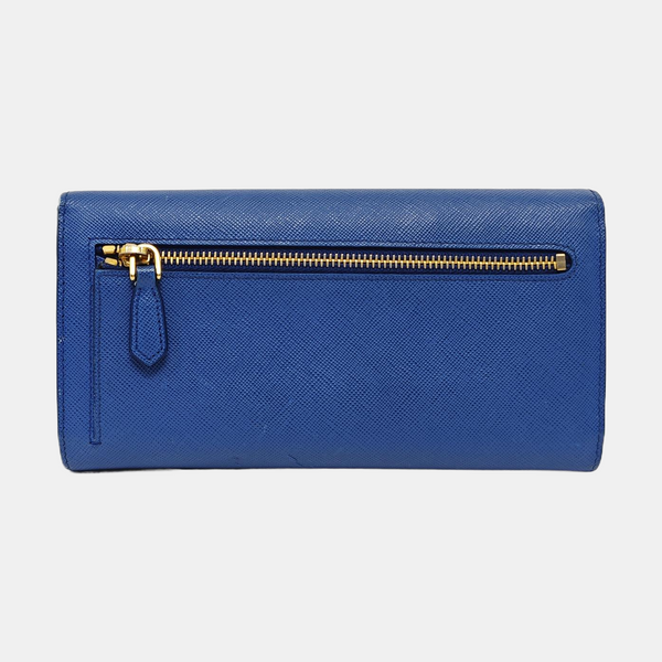 Envelope Wallet Saffiano Calfskin Blue