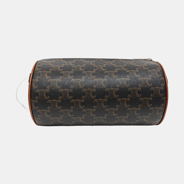 Coated Canvas Shoulder Bag Small Black