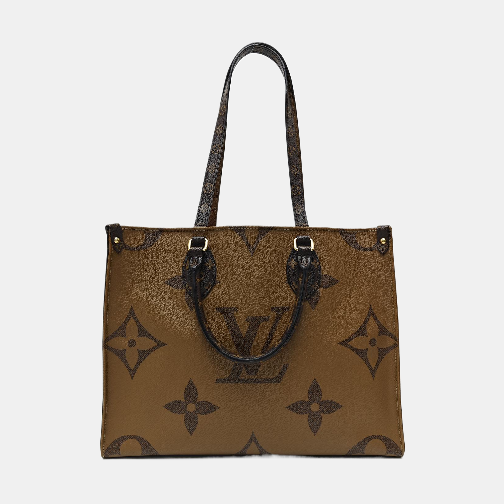 ONTHEGO MM Monogram Coated Canvas Brown