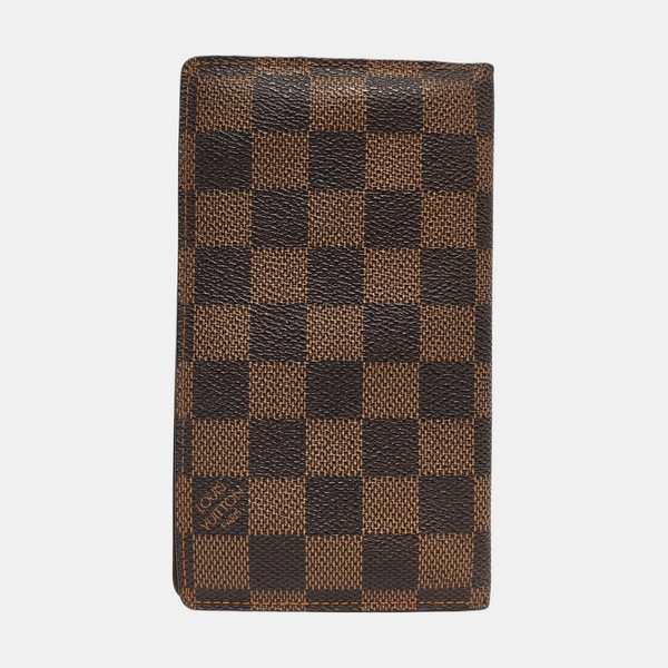 JAMES Damier Ebene Coated Canvas Brown Wallet