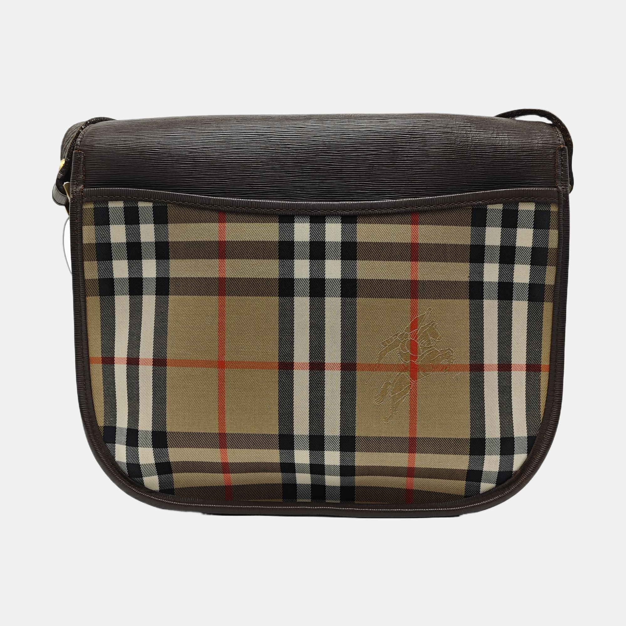 Canvas Crossbody Bag Brown