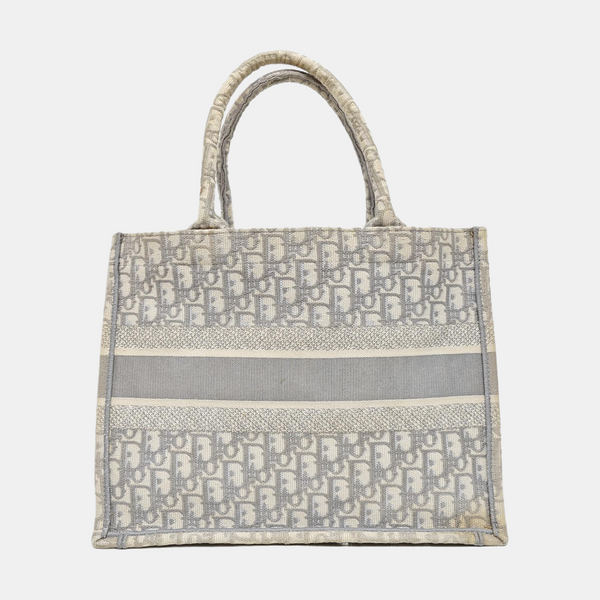 Book Tote Medium Oblique Canvas Gray