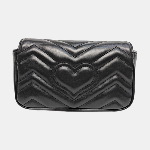 GG Marmont Mini Quilted Calfskin Black