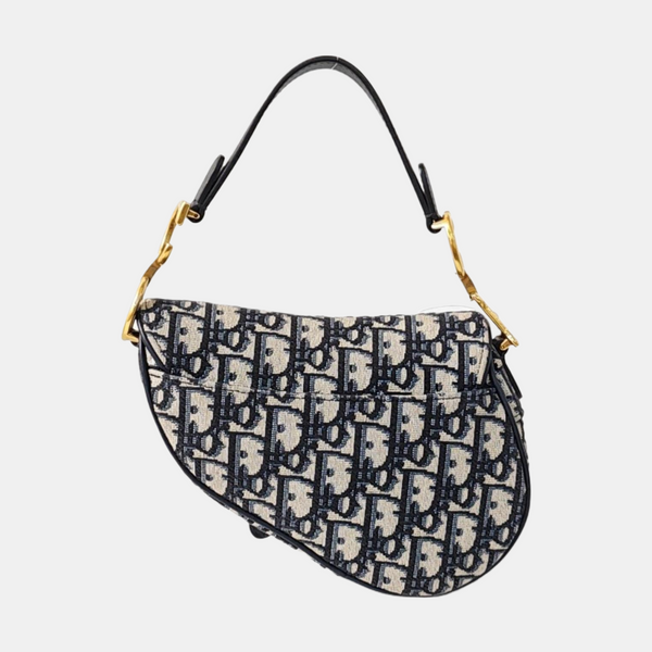 Authenticated pre-owned  Saddle Mini Oblique Canvas Blue - Shoulder Bag at Looply