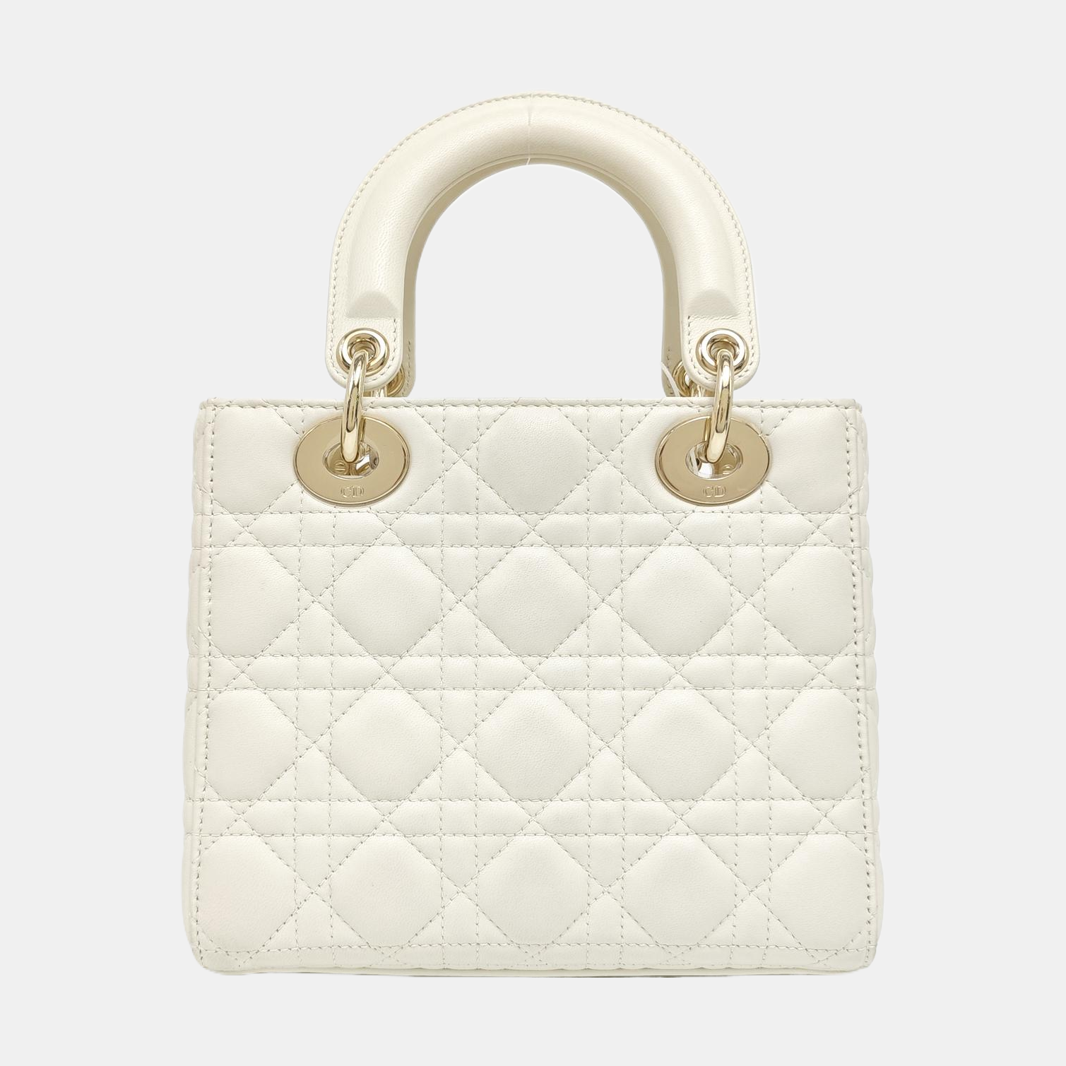 Lady Dior Small Cannage Lambskin White