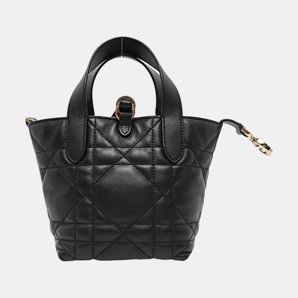 Toujours Nano Cannage Calfskin Black
